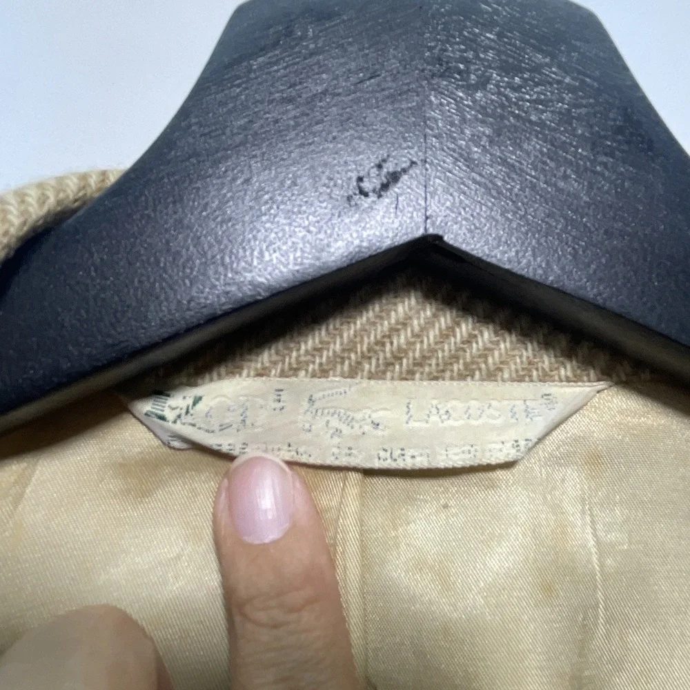 Vintage Izod Lacoste Wool Men's Blazer with Elbow Patches & Alligator‎ Buttons